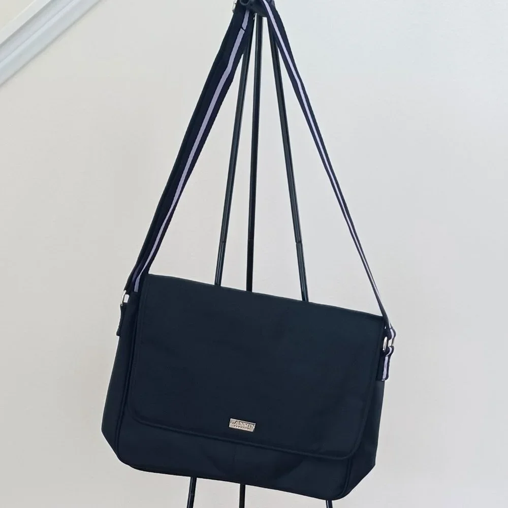 New Lanvin parfums Black Messenger Crossbody Bag